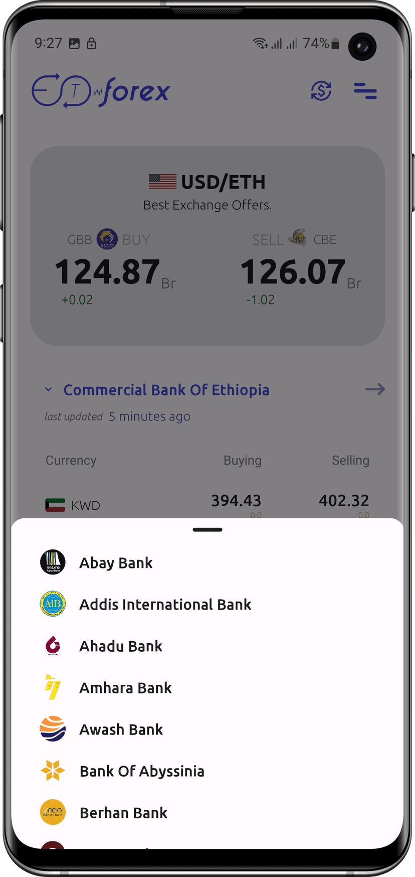 ET Forex app screenshot